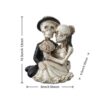 Wholesale White Resin Skull Couple Ornament Halloween Home Decor Gift