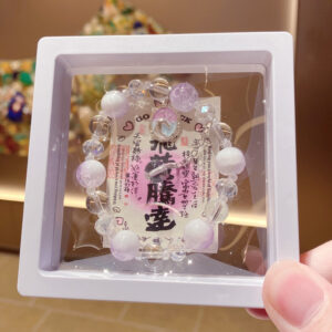 Purple unicorn milk cap floral bracelet (boxed)