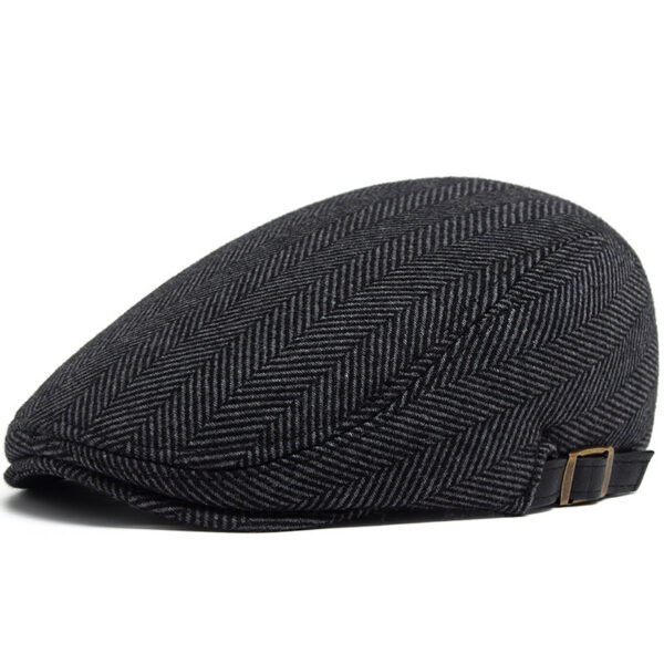 Wholesale Vintage Plaid Wool Peaked Cap, Winter Hat, Fashion Accessory, Everyday Boutique Gift