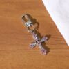 Wholesale Zinc Alloy Cross Heart Keychain Pendant Sweet Cool Style Decorative Bag Charm Car Key Accessory