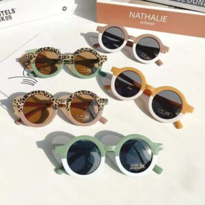 Wholesale Korean Retro Round Kids Sunglasses UV400 Protection Fashion Accessory
