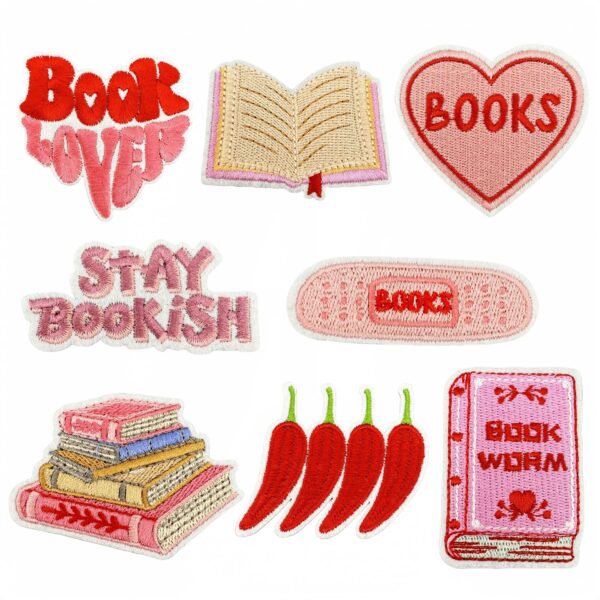 oly-71b46576e40fb14b57049bcf735afaa9 Wholesale English Book Embroidery Patch Chic Fashion Accessory for Bag Gift Boutique