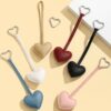 Wholesale Stylish PU Leather Heart Keychain Wine Red Car Key Accessory Boutique Resale Gift