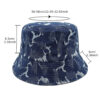 oly-71c9c213fe3471c5c7fd8f7b521ae985 Wholesale Retro Denim Bucket Hat Navy Blue Washed Finish Casual Fashion Accessory
