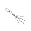 Wholesale Halloween Skull Pendant Keychain Silver Zinc Alloy Party Decorative Accessory