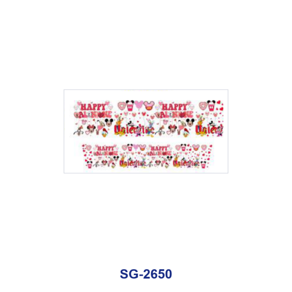 Wholesale 8pcs Cartoon Valentine Heart Print 3oz Cup Stickers Wrap OLY Exclusive