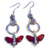 Wholesale Trendy Y2K Punk Butterfly Drop Earrings Zinc Alloy Electroplated Silver Gothic Hand Pendant Jewelry Accessory