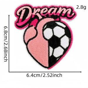 Pink soccer patch #13