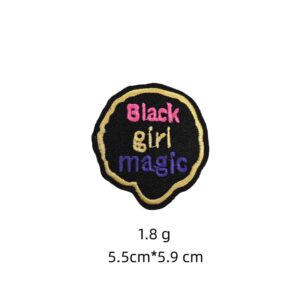 14# Black girl Hot Melt Adhesive cloth stickers