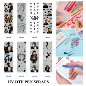 Wholesale 2/8/16pcs UV DTF Stickers Retro Stage Performer Portrait Glitter Handprint Star Pattern Pen and Bookmark Stickers OLY Exclusive
