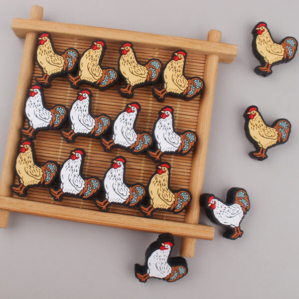 oly-72484e3c47fe7f57b1390fce4e578fc0 Wholesale Cartoon Rooster Silicone Baby Pacifier Clip Teether Gift Resale