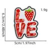 Wholesale Polyester Embroidery Patch Strawberry Love Design Fashion Accessory for Luggage Decoration