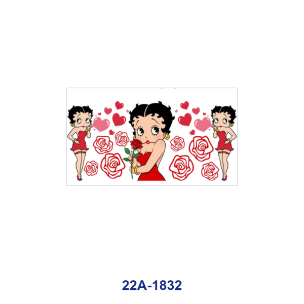 oly-724eec6413afd538c8662210c304e15a Wholesale 5pcs Valentine's Day Vintage BOW Theme Retro Cartoon Pin Up Maiden Heart Red Rose Star Balloon Mixed Decor Prints 16oz Cup UV DTF Wraps OLY Exclusive