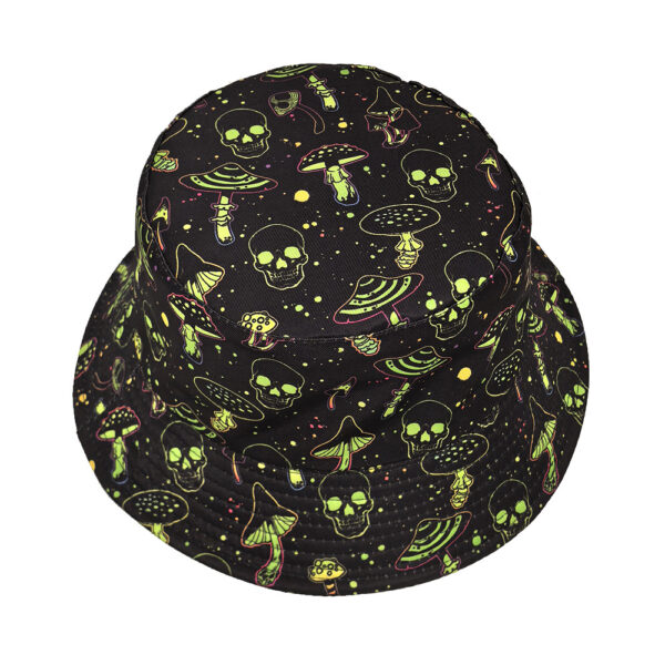 oly-7266a6e54dad5e68fbd4d8550aa52a61 Wholesale Skull Pattern Double Sided Fisherman Hat Sun Protection Short Brim Fashion Accessory