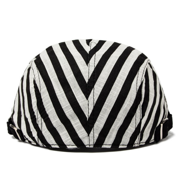 Wholesale Chic Cotton Linen Plaid Beret Hat Unisex Summer Sunshade Cap
