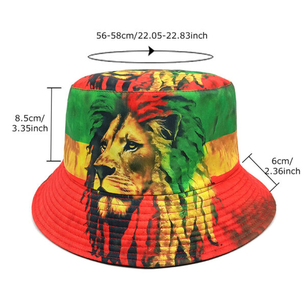 Wholesale Lion Print Fisherman Hat Trendy Outdoor Sun Protection Fashion Accessory