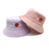 Wholesale Modern Strawberry Embroidered Bucket Hat Sun Protection Resale