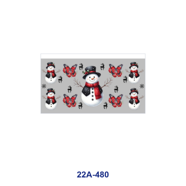 Wholesale 5pcs Cute Winter Christmas Snowman Holiday Element Mixed Decor Prints 16oz Cup UV DTF Wraps