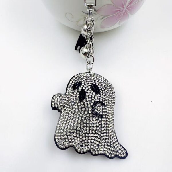 Wholesale Korean Velvet Rhinestone Ghost Keychain Trendy Bag Charm