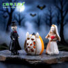 Wholesale Cute Resin Skeleton Couple Desktop Ornament for Halloween Home Decor Gift