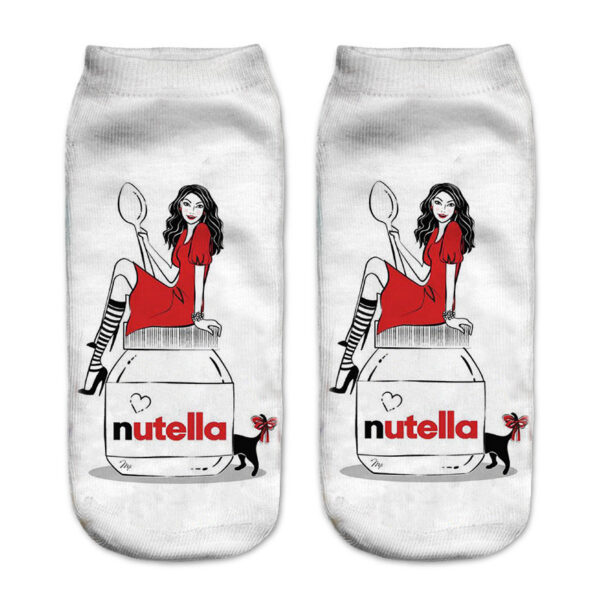 Wholesale Fashion 3D Digital Print Pattern Polyester Cotton Adult Socks Resale