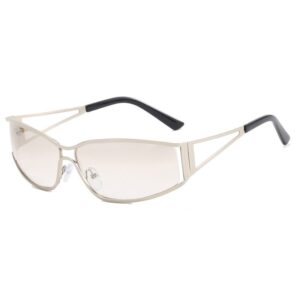 Silver frame progressive white mercury (black feet)