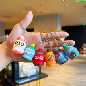 oly-73213bc54f8110abc1699a21c6a62fbe Wholesale Cartoon Cola Bottle Keychain Simulated Sprite Pendant Trendy Car Key Accessory for Party