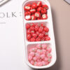 Wholesale Hand Painted Strawberry Acrylic Beads DIY Phone Chain Bag Craft Supply