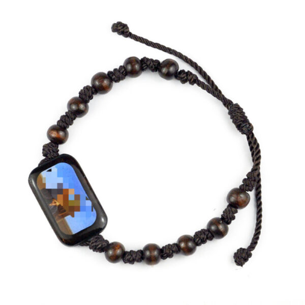 oly-736446b6a6f1a32282c984014e2b31aa Wholesale Wood Dripping Oil Geometric Bracelet Colorful Decal Adjustable Knot Unisex Jewelry Accessory