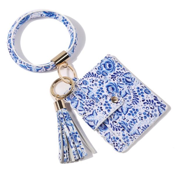 Wholesale American Country Style PU Leather Tassel Bracelet Keychain Card Holder Fashion Accessory Gift for Everyday Wear