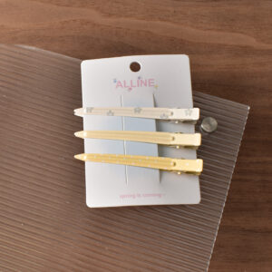13 # Yellow flat long duckbill clip-3pcs