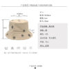 Wholesale Korean Style Football Embroidered Fisherman Hat Wide Brim Sun Protection Casual Unisex