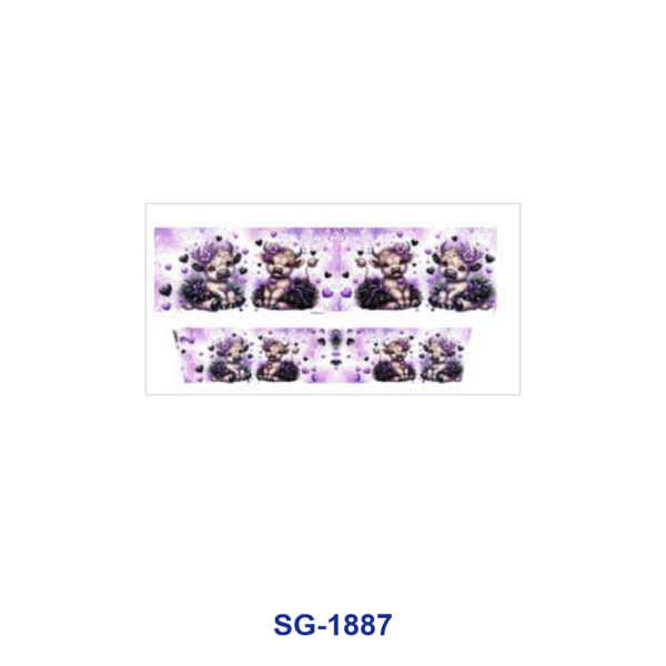 Wholesale 8pcs Cute Sheep, Flower, Text and Animation Figure Pattern 3oz Cup Stickers Wrap OLY Exclusive