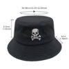 Wholesale Boutique Skull Embroidery Bucket Hat Chic Street Accessory