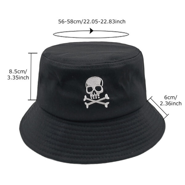 Wholesale Boutique Skull Embroidery Bucket Hat Chic Street Accessory