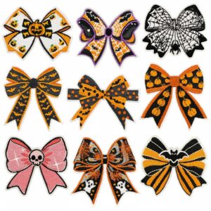 Wholesale Embroidered Polyester Bow Patch Halloween Cartoon Decorative Fashion Accessory