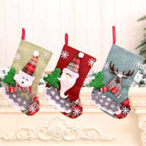 Wholesale Santa Claus Christmas Stocking Boutique Home Decor Gift Bag