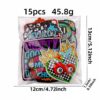 Wholesale Trendy Western Style Embroidered Patch Set with Checkerboard Flame Pattern for DIY Clothing Accessories