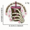 oly-73bef19be28b673fe3c4d5e29ca7487a Wholesale Cartoon Skull Embroidered Patch Polyester Thread Iron-On Decorative Clothing Accessory Resale Gift