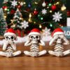Wholesale Resin Skull Ornament Set Hear No See No Speak No Halloween Decorative Accent
