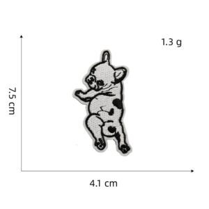 Black and white series cloth stickers 5#