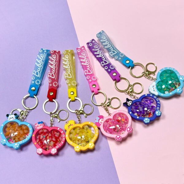 Wholesale Acrylic Heart Keychain Car Key Accessory Bag Charm Birthday Gift OLY Exclusive
