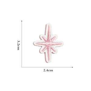 Self-adhesive pink star cloth sticker