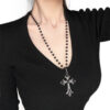 Wholesale Metal Layering Cross Pendant Necklace for Women Gothic Y2K Style Jewelry Accessory