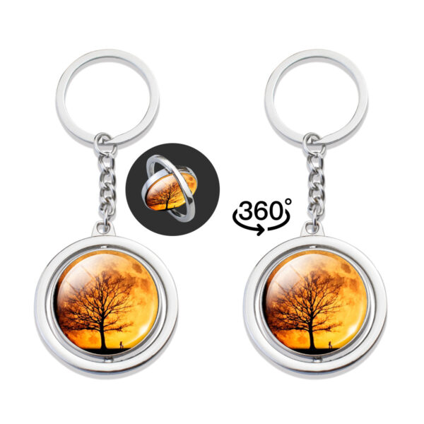 oly-74016550cfaf681e2865db63e321ee39 Wholesale Chic Luminous Rotating Stress Relief Metal Keychain Horse Design Electroplated for Car Key Accessory or Gift