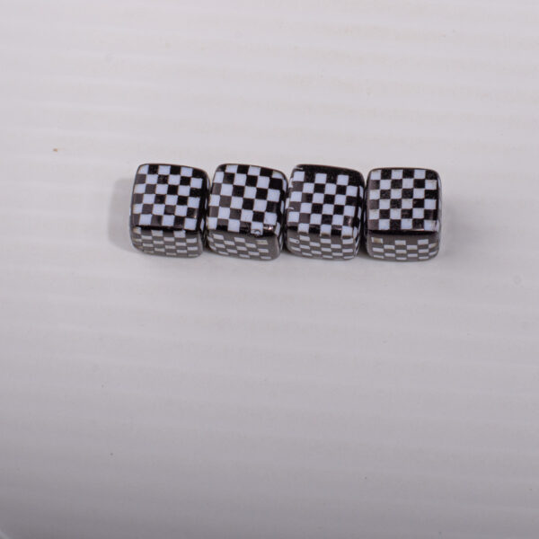 oly-7407cb9076f3e1e5a040e96a3e0b6390 Wholesale Electroplated Acrylic Black Plaid Mosaic Loose Beads for DIY Jewelry and Phone Chain Accessories