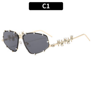 C1-gold frame black gray