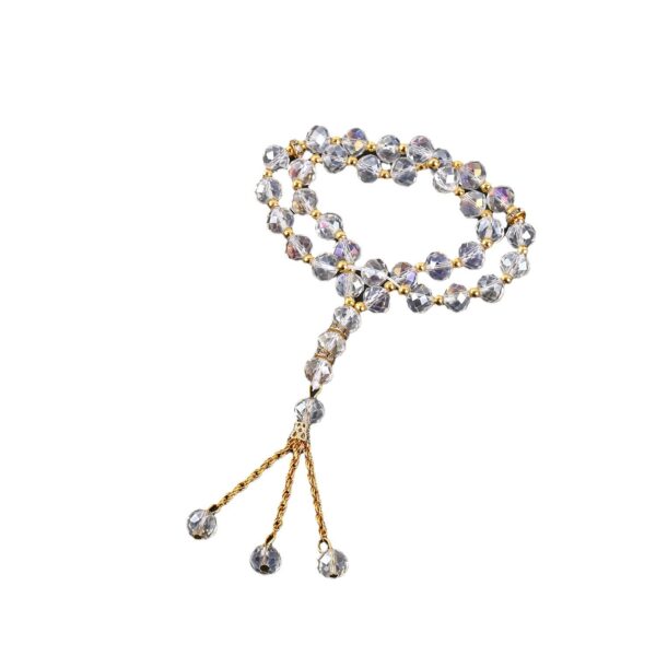 Wholesale Geometric Transparent Glass Prayer Beads Bracelet, Jewelry Accessory for Wedding