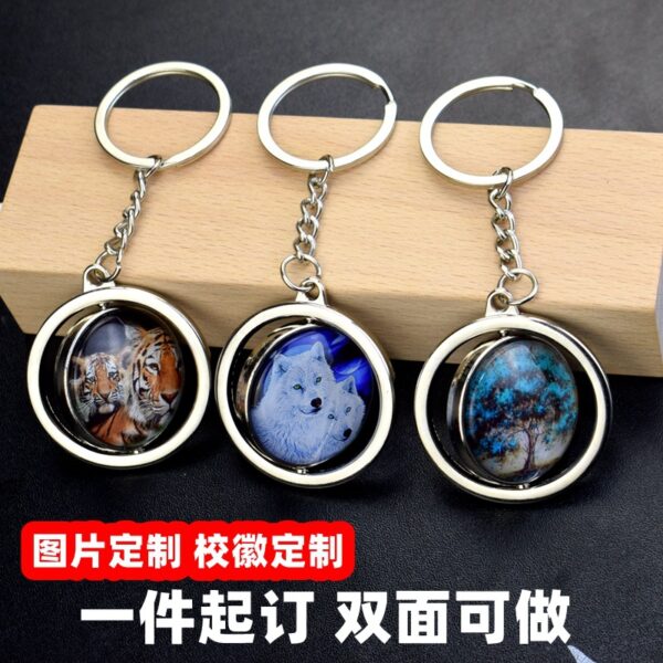 oly-7417a27847fbfc61e64ef899391a6c27 Wholesale Glow in the Dark Zinc Alloy Round Keychain Custom Photo for Housewarming Gift Decorative Accessory