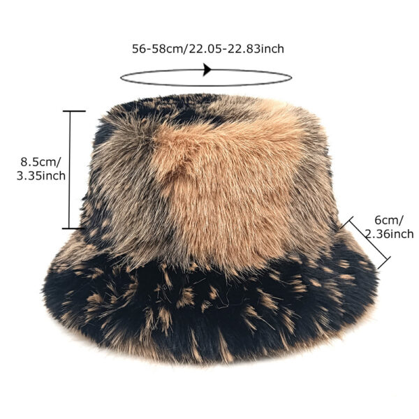 Wholesale Gradient Faux Fur Bucket Hat Winter Warm Fashion Accessory Gift for Women